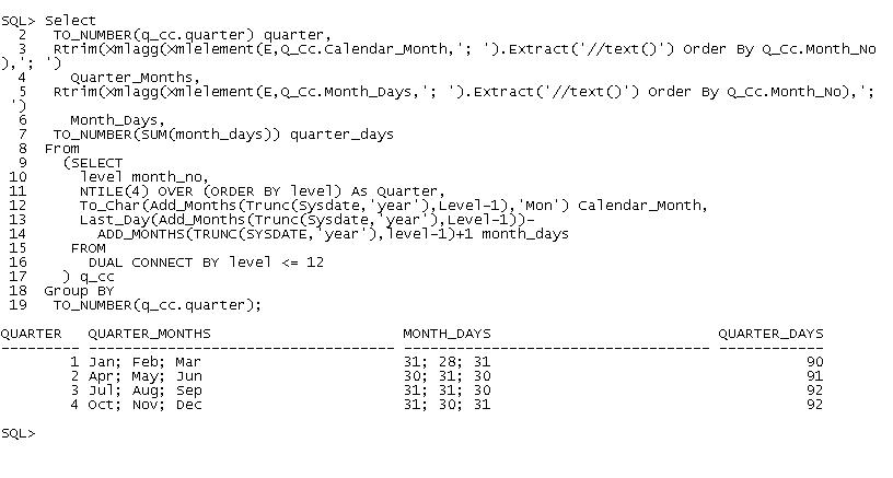 Oracle XMLAgg Output