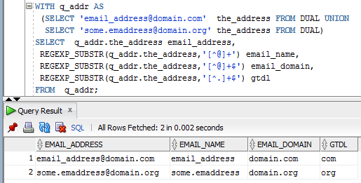 Email Address Splitting